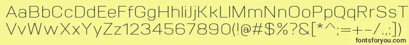 VitroLight Font – Black Fonts on Yellow Background