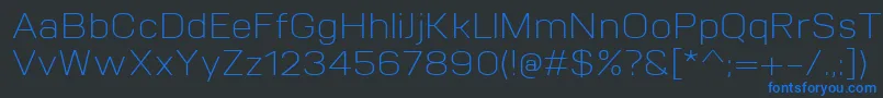 VitroLight Font – Blue Fonts on Black Background