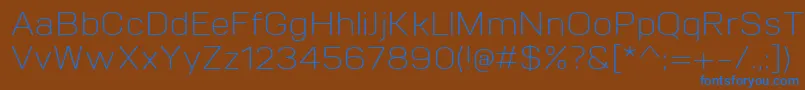 VitroLight Font – Blue Fonts on Brown Background