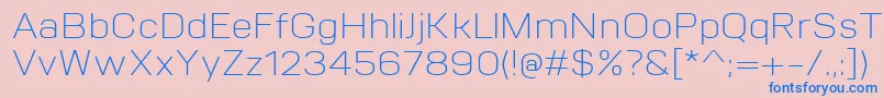 VitroLight Font – Blue Fonts on Pink Background
