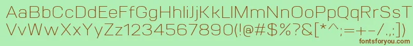 VitroLight Font – Brown Fonts on Green Background