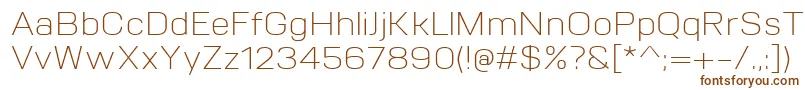 VitroLight Font – Brown Fonts on White Background