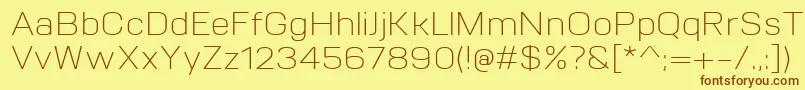 VitroLight Font – Brown Fonts on Yellow Background
