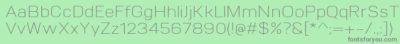 VitroLight Font – Gray Fonts on Green Background