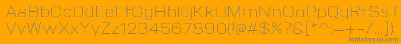 Weitere Informationen zur VitroLight-Schriftart VitroLight-Schriftart – Graue Schriften auf orangefarbenem Hintergrund