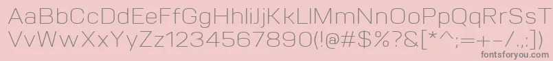 VitroLight-Schriftart – Graue Schriften auf rosa Hintergrund