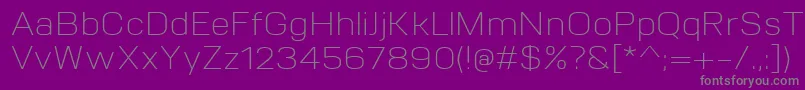 VitroLight Font – Gray Fonts on Purple Background