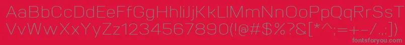 VitroLight Font – Gray Fonts on Red Background