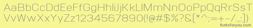 VitroLight Font – Gray Fonts on Yellow Background
