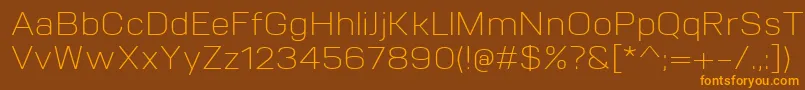 VitroLight Font – Orange Fonts on Brown Background