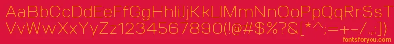 VitroLight Font – Orange Fonts on Red Background