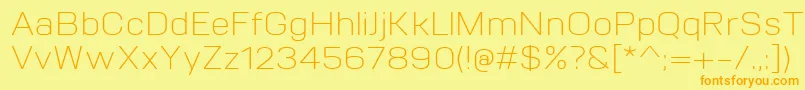VitroLight Font – Orange Fonts on Yellow Background