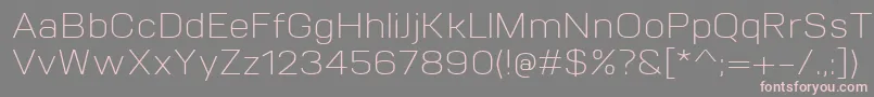 VitroLight Font – Pink Fonts on Gray Background