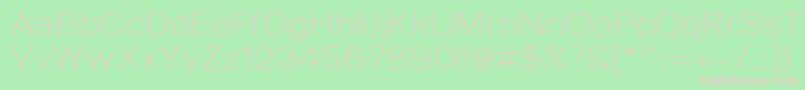 VitroLight Font – Pink Fonts on Green Background
