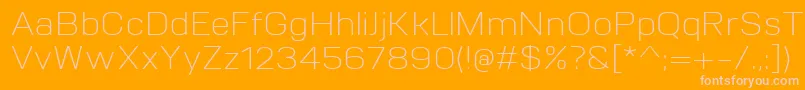 VitroLight Font – Pink Fonts on Orange Background