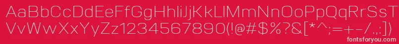 VitroLight Font – Pink Fonts on Red Background