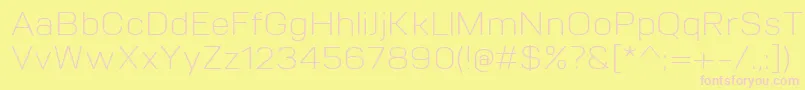 VitroLight Font – Pink Fonts on Yellow Background