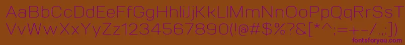 VitroLight Font – Purple Fonts on Brown Background