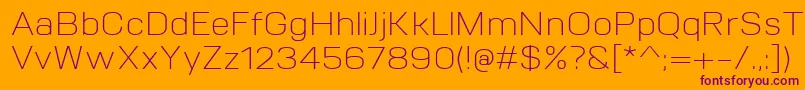 VitroLight Font – Purple Fonts on Orange Background