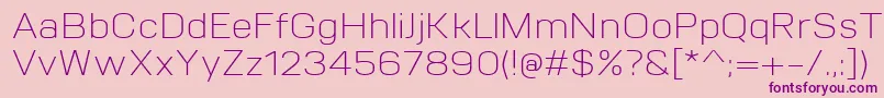 VitroLight Font – Purple Fonts on Pink Background