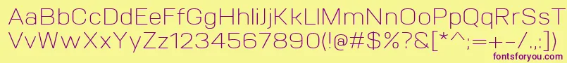 VitroLight Font – Purple Fonts on Yellow Background