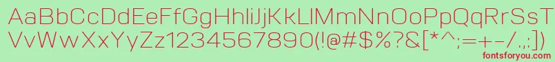 VitroLight Font – Red Fonts on Green Background