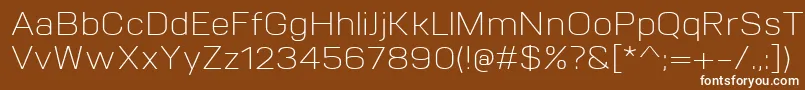VitroLight Font – White Fonts on Brown Background
