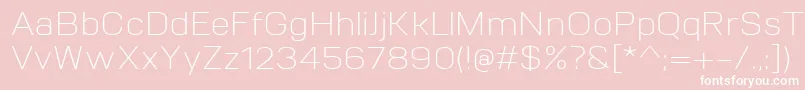 VitroLight Font – White Fonts on Pink Background