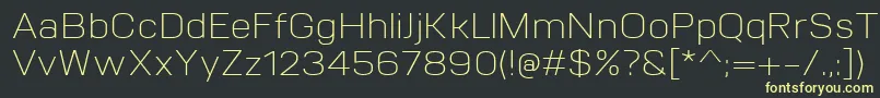 VitroLight Font – Yellow Fonts on Black Background