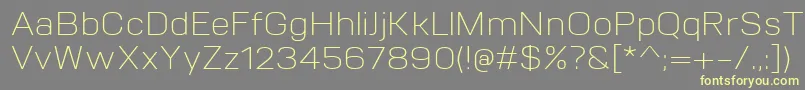 VitroLight Font – Yellow Fonts on Gray Background