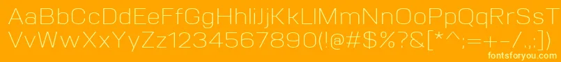 VitroLight Font – Yellow Fonts on Orange Background