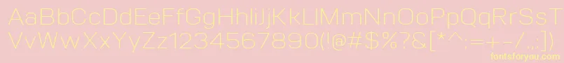 VitroLight Font – Yellow Fonts on Pink Background