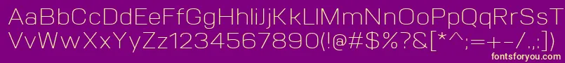 VitroLight Font – Yellow Fonts on Purple Background