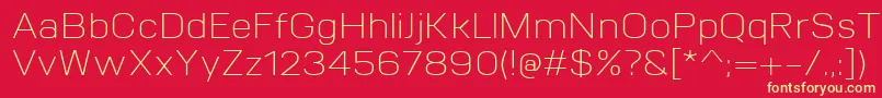 VitroLight Font – Yellow Fonts on Red Background