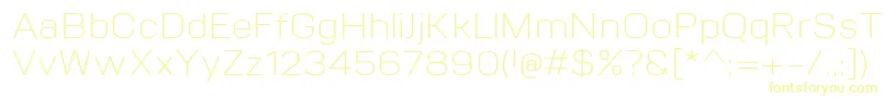 VitroLight Font – Yellow Fonts on White Background