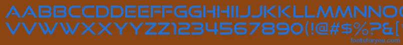 GoodTimesRg Font – Blue Fonts on Brown Background
