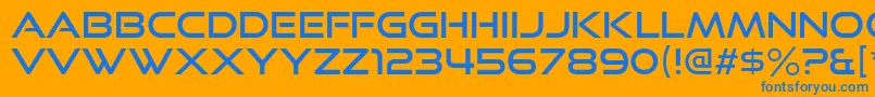 GoodTimesRg Font – Blue Fonts on Orange Background