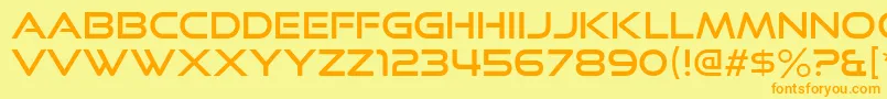 GoodTimesRg Font – Orange Fonts on Yellow Background