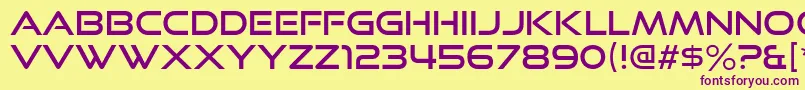 GoodTimesRg Font – Purple Fonts on Yellow Background