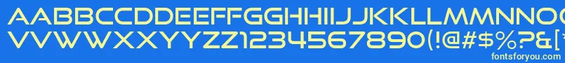 GoodTimesRg Font – Yellow Fonts on Blue Background