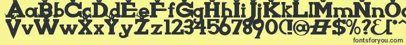 KnightsWhoSayNiAlt Font – Black Fonts on Yellow Background