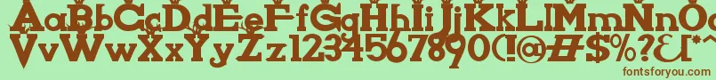 KnightsWhoSayNiAlt Font – Brown Fonts on Green Background