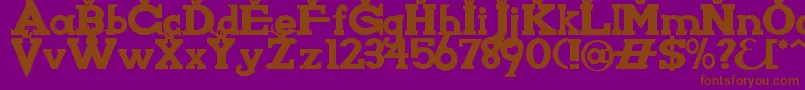 KnightsWhoSayNiAlt Font – Brown Fonts on Purple Background