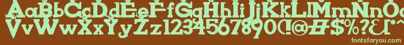 KnightsWhoSayNiAlt Font – Green Fonts on Brown Background