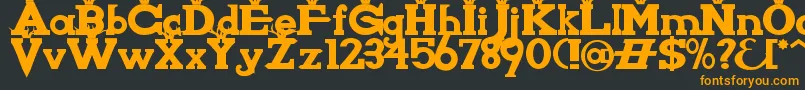 KnightsWhoSayNiAlt Font – Orange Fonts on Black Background