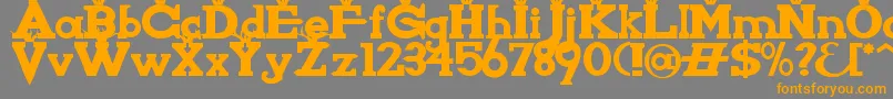 KnightsWhoSayNiAlt Font – Orange Fonts on Gray Background