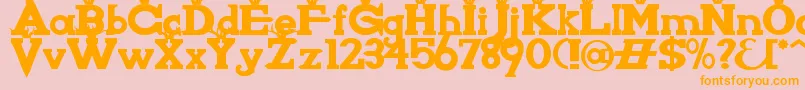 KnightsWhoSayNiAlt Font – Orange Fonts on Pink Background