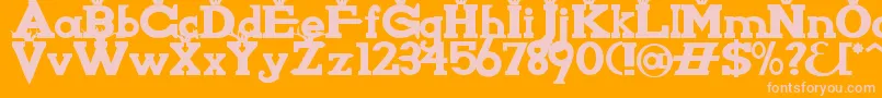 KnightsWhoSayNiAlt Font – Pink Fonts on Orange Background