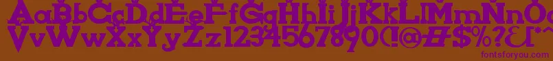 KnightsWhoSayNiAlt Font – Purple Fonts on Brown Background