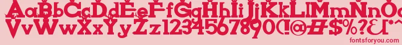 KnightsWhoSayNiAlt Font – Red Fonts on Pink Background